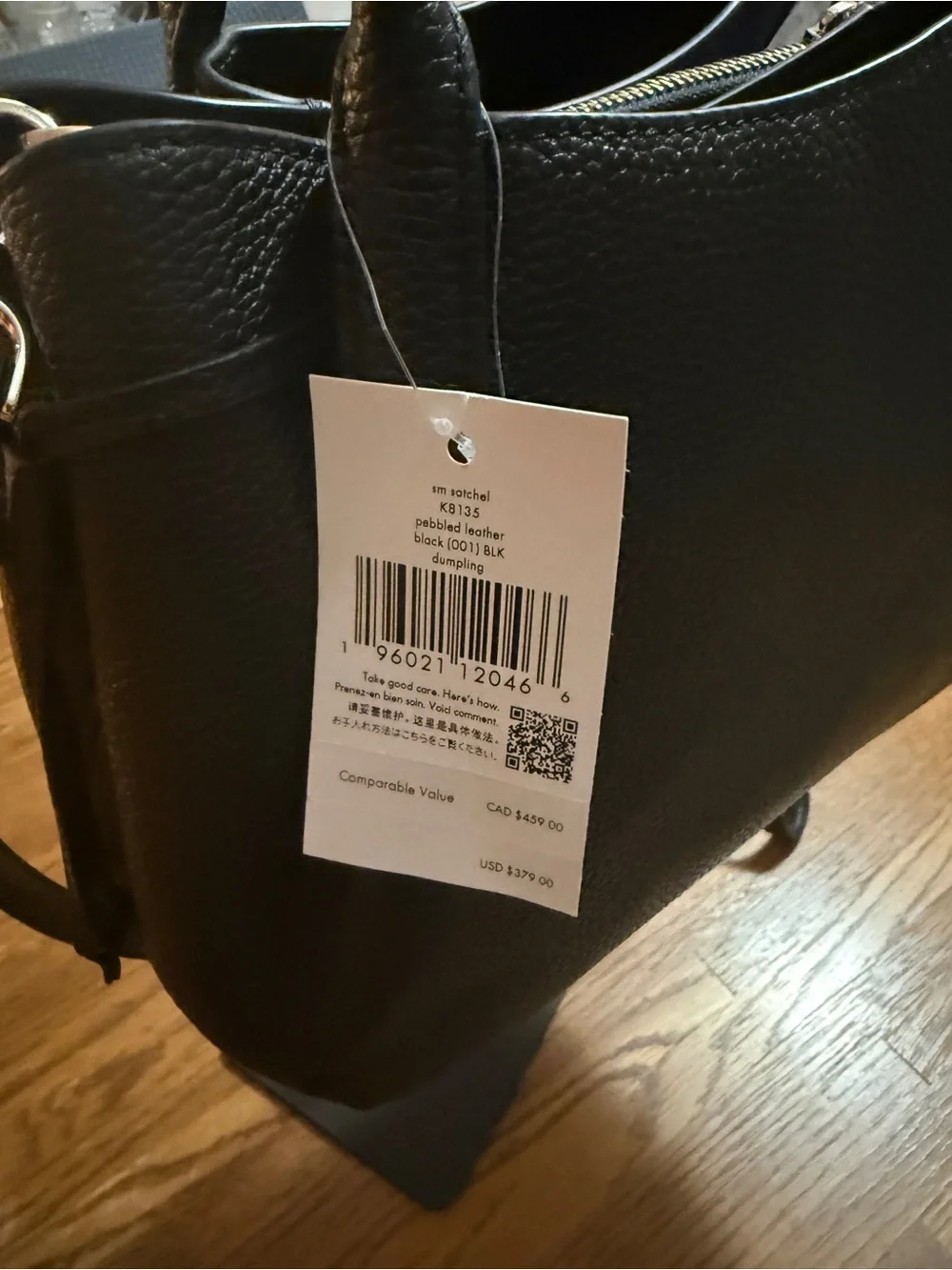 kate spade Black small dumpling Satchel